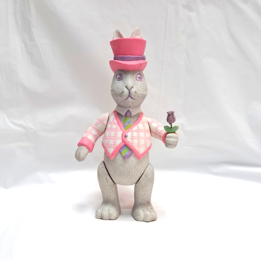 🐰Easter Porcelain Rabbit Walter Poseable Vintage Lillian Vernon